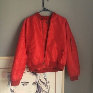 Red Bomber Jacket Size Medium